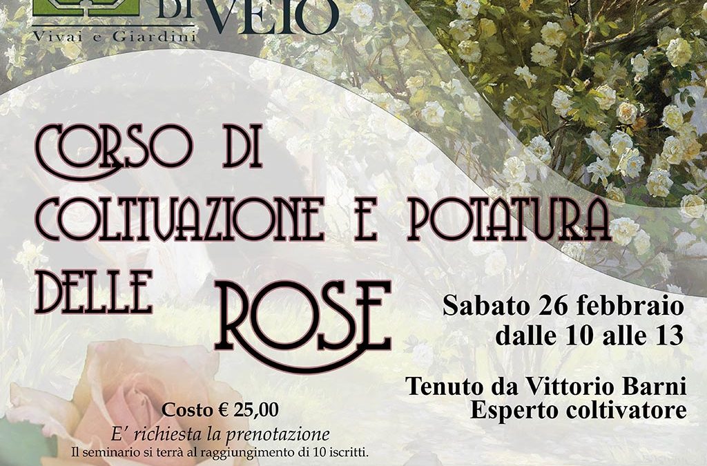 Corso sulla coltivazione e potatura delle rose con Vittorio Barni