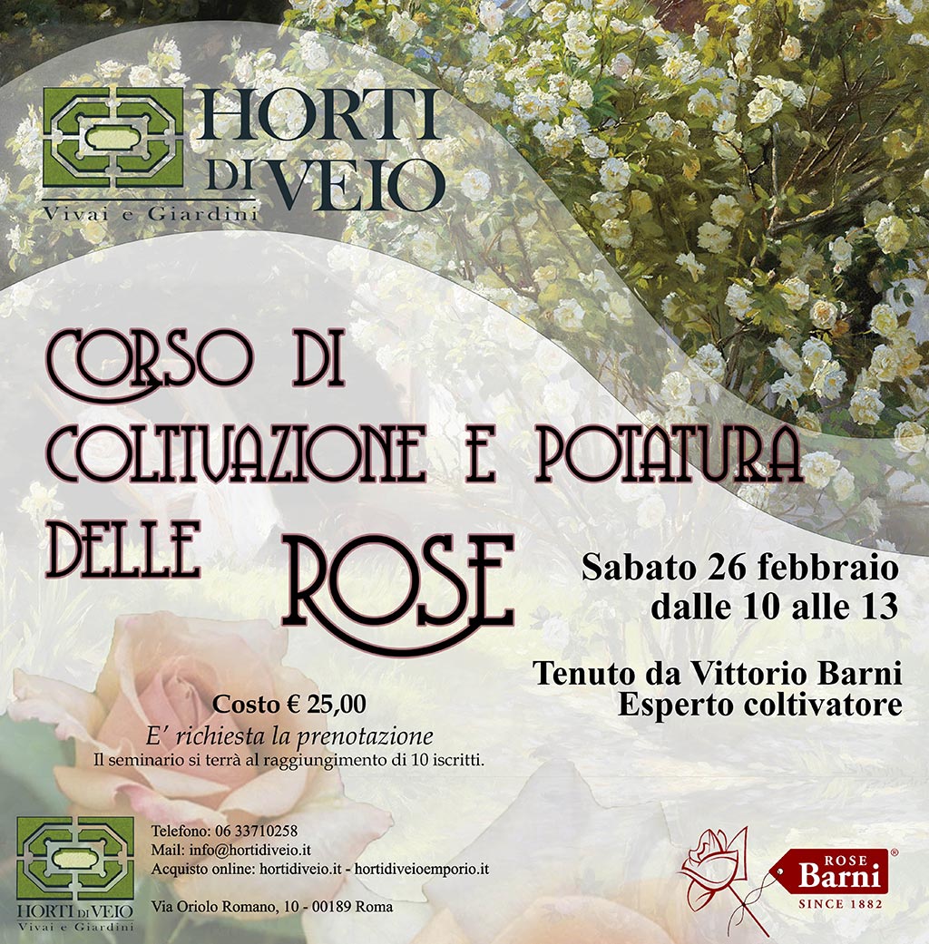 Corso sulla coltivazione e potatura delle rose con Vittorio Barni