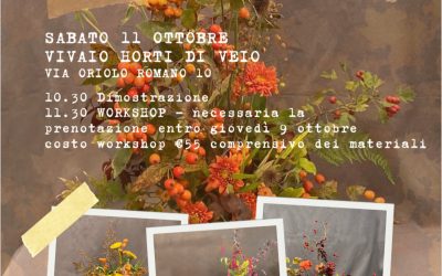 Dimostrazione di composizione floreale con EDFA Roma