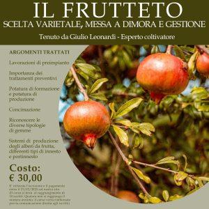 Corso: IL FRUTTETO scelta varietale, messa a dimora e gestione