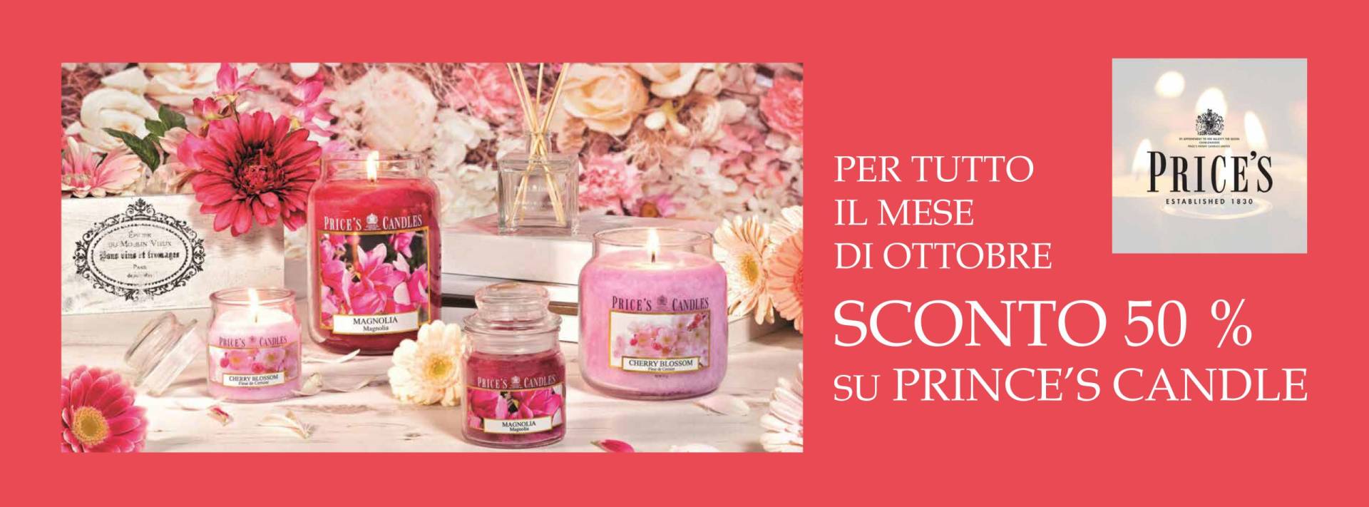 SCONTO Prince's CANDLE Horti di veio ROMA